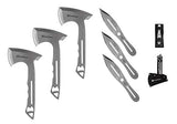 Smith & Wesson 8in Throwing Knives and 10in Axes Combo with Full Tang Stainless Steel Design, Bottle Opener and Nylon Sheaths for Recreation and Competition Smith & Wesson