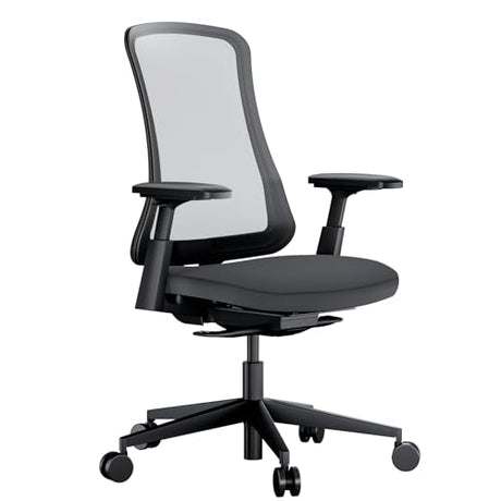 ProtoArc Ergonomic Office Chair - Flexer Computer Chair, Foam Cushion Sliding Seat, Breathable Mesh from Wintex, 125° Reclining Swivel Desk Chairs for Home, Office & Study - Black ProtoArc