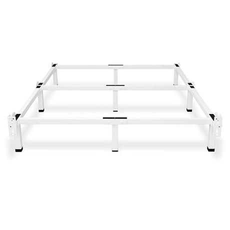 Superay Metal Bed Frame, 9-Leg Bed Base, 8 inches Support for Box Spring, Full, Easy Assembly, White Superay