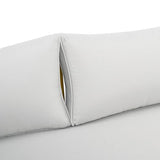 Merax 67.5" Outdoor Patio Daybed 3 Seater Sofa Bed,Acacia Wood Frame with Rattan Arm,Cushion & Pillow for Pool Merax