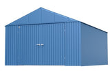 Arrow Shed Elite 12' x 16' Tall Outdoor Steel Storage Shed with High Gable and Lockable Doors Storage Building, Blue Grey Arrow