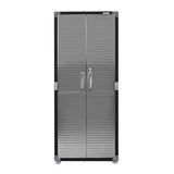 Seville Classics UltraHD Stainless Steel 2-Door Lockable Storage Cabinet, Satin Graphite Seville Classics