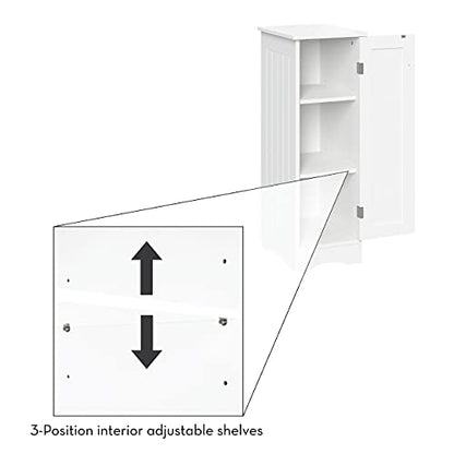 RiverRidge Ashland Slim Cabinet, White - WoodArtSupply