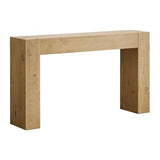 Alaterre Furniture Stockyard Solid Wood Console Table - 56 Inch Modern Farmhouse Entryway Table - Easy Assembly Living Room Furniture for Behind The Couch, Entryway, or Hallway (Light Oak) Alaterre Furniture