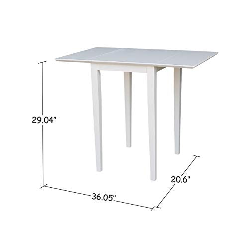 International Concepts Small Dropleaf Dining Table, White IC International Concepts