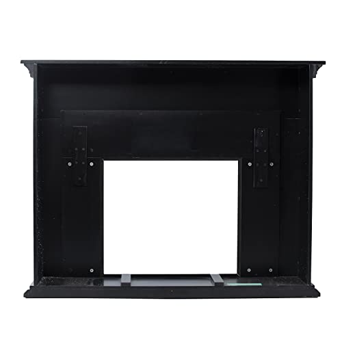 SEI Furniture Torlington Marble Tiled Electric Fireplace - Black