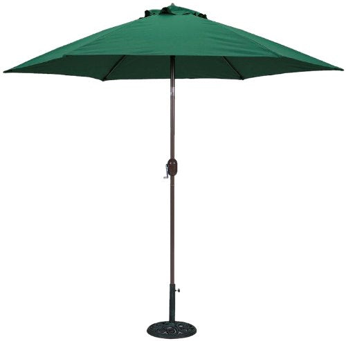 TropiShade 9 ft Bronze Aluminum Polyester Market Umbrella with Green Polyester Cover (Base not included) Tropishade
