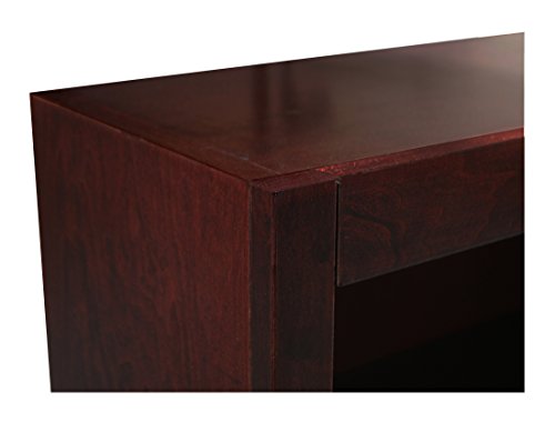 Traditional Triple Wide Wood Bookcase with Adjustable Shelves in Cherry Finish by Concepts In Wood Concepts In Wood