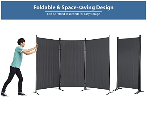 Room Divider, 3 Panel Portable Privacy Screen with Metal Frame, Freestanding Fabric Room Dividers and Folding Privacy Screens for Home Office Dorm Separation, Dressing Screen Classroom Dividers Haiput Wam