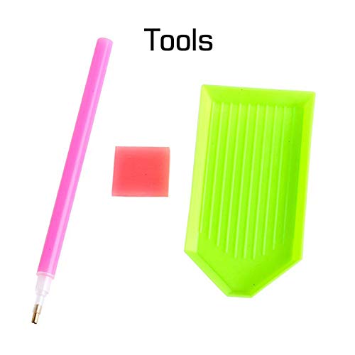 5D Diamond Painting by Number Kit, Grant Me Serenity Courage Wisdom Full Drill Embroidery Cross Stitch Picture Supplies Arts Craft Wall Sticker Decor 11.8x15.7 inch Grneric