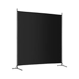 Carivia Single Large Panel Room Divider, 6 Ft Tall Privacy Screen Room Divider,Freestanding Room Partition Wall Divider,Lightweight Room Divider Screen for Home Office,69''W x 70''H, Black Carivia