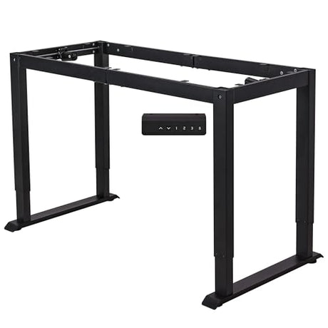 Fromann Electric Standing Desk Frame, 4-Leg Dual Motor Adjustable Standing Desk Legs for Max 70'' x 29.5'' Desktop,Heavy Duty 220lb Load Capacity for Home Office, Frame Only Fromann