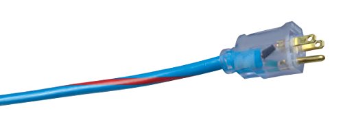 Southwire 02549SW0064 2549SW0064 12/3 100-Foot Neon Outdoor Extension Cord (Blue/Red) - WoodArtSupply