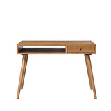 Nathan James Parker Modern Home Office Writing, Computer or Laptop Desk with Open Storage Cubby and Small Drawer, Walnut Nathan James