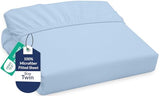 Royale Linens Fitted Sheet Twin - Ultra Soft 1800 Brushed Microfiber - Hotel Luxury Bottom Sheets - Wrinkle Free & Fade Resistant - Deep Pocket Fitted Sheet Only (Twin, Lake Blue) ROYALE LINENS