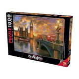 Anatolian Westminster Sunset Jigsaw Puzzle (1000 Piece), Multicolor (PER1023) Anatolian