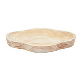 Okuna Outpost 16 In Handmade Wooden Dough Bowls for Decor, Paulownia Wood Cross Shaped Dough Bowl Okuna Outpost