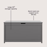 Child Craft Harmony 33” Wood Toy Box, Large Storage Chest, Plenty of Storage, 2 Safety Hinges, Standard Ventilation Hole on Back, 6 Cubic Feet of Storage (Cool Gray) Child Craft