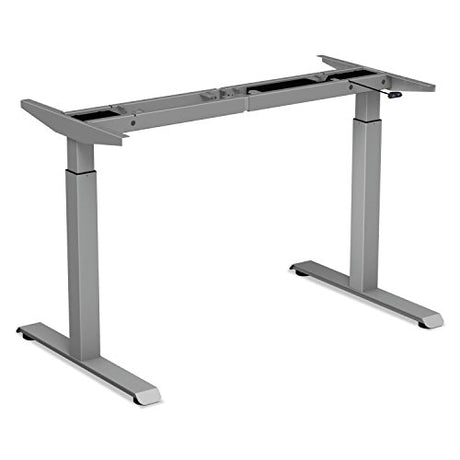 Alera 2-Stage Electric Adjustable Table Base, 48 to 72w x 24 to 36d x 27.5 to 47.2h, Gray Alera
