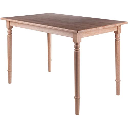 Pemberly Row Transitional Solid Wood Dining Table in Natural - WoodArtSupply