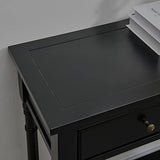 Entry Console Table with 2 Storage Drawers and Open Shelf, Traditional Console Table with Solid Wood leg, Foyer Tables for Entryway, Hallway, Blank Wall, 35.4”L x 13.8”W x 30.1”H, BlacK SFZ004BK VERDANTREE