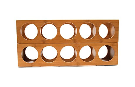 Lipper International 8305 Bamboo Wood Stackable 5-Bottle Wine Rack, 20-3/4" x 5-3/8" x 4-3/4" Lipper International