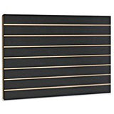 Black Slatwall Panels 24"H x 48"L (Set of 2 Panels) - with or Without Metal Inserts (Without Metal Inserts) Only Garment Racks