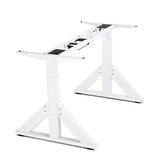 VWINDESK VJ205 Electric Height Adjustable Sitting Standing Desk Frame Sit Stand - Dual Motors 3 Stages Motorized Desk Base Only, White VWINDESK