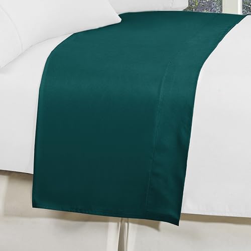 Elegant Comfort Premium Hotel Quality 1-Piece Flat Sheet, Luxury and Softest 1500 Premium Hotel Quality Microfiber Bedding Flat Sheet, Wrinkle-Free, Stain-Resistant, King, Marine Teal Elegant Comfort