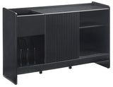 Crosley Furniture Arden Mid Century Record Storage Console Turntable Stand, Vinyl Storage Up to 315 Records, Black Crosley Furniture