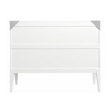 AFI, Northampton Full Size Murphy Bed Desk with Memory Foam 6" Mattress and Built-in USB Charger, White AFI