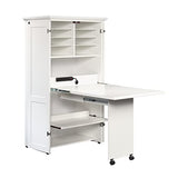 Sauder Miscellaneous Storage Craft & Sewing Armoire, L: 35.11" x W: 21.81" x H: 61.58", Glacier White finish Sauder