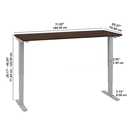 Bush Business Furniture Move 40 Electric Ergonomic Sit-Stand Computer Table for Home and Professional Office, 72W x 30D, Platinum Gray - WoodArtSupply