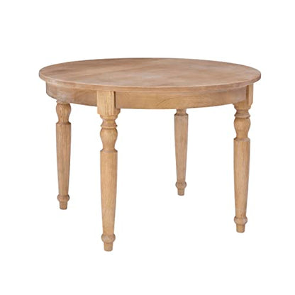 Linon Table, Light Natural Brown, 42 x 42 x 30 - WoodArtSupply