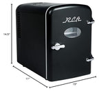 ARCTIC CHEF RMIS129-BLACK Mini Retro 6 Can Beverage Refrigerator-Black, 0.15 Cubic feet RCA