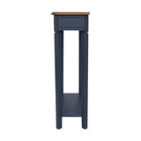 East at Main Marnie Console Table – 23.75” Wide Navy Blue Entryway Table with Storage Drawer & Shelf – Slim Accent for Hallways, Foyers, Living Rooms and Small Spaces – Handcrafted Bayur Wood East at Main