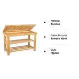 BAMBUROBA Shoe Rack Storage Bench Bamboo Organizer Entryway Organizing Shelf with Storage Drawer on Top (Natural) BAMBUROBA