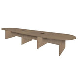 Regency Legacy 18 ft Racetrack Laminate Conference Table with 2 Charging Ports- Noble Oak Regency Seating