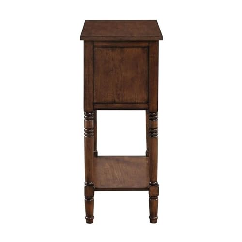 Convenience Concepts Kendra Entryway Hall Table 23.75" - 3 Storage Drawers, Traditional Console with Shelf for Decor, Office & Hallway Organizer, No Tools Assembly, Solid Wood Legs, Dark Oak Convenience Concepts