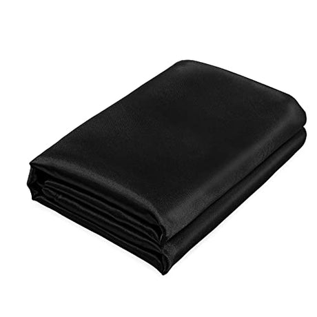 Homiest Black Satin King Flat Sheet, Silky Bedding Top Sheet for King Mattress, Luxury & Ultra Soft Single Bed Sheet Sold Separately Homiest