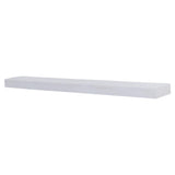 Modern Ember Vara Wood Mantel Shelf - 48 Inch White Paint | 3 Inch Height - Variations in Grain and Natural Distresssing | Wooden Floating Wall Mounted Shelf - for Fireplaces & Décor Modern Ember