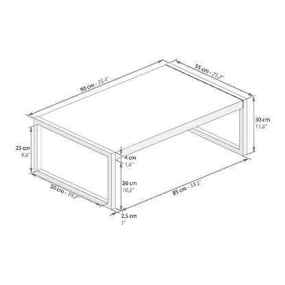 Mobili Fiver, Coffee Table, Luxury, Rustic Wood, Made in Italy - WoodArtSupply