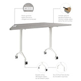 Bush Business Furniture 60-inch Trapezoid Modular Office Conference Table, Synergy Collection, Platinum Gray Bush Furniture