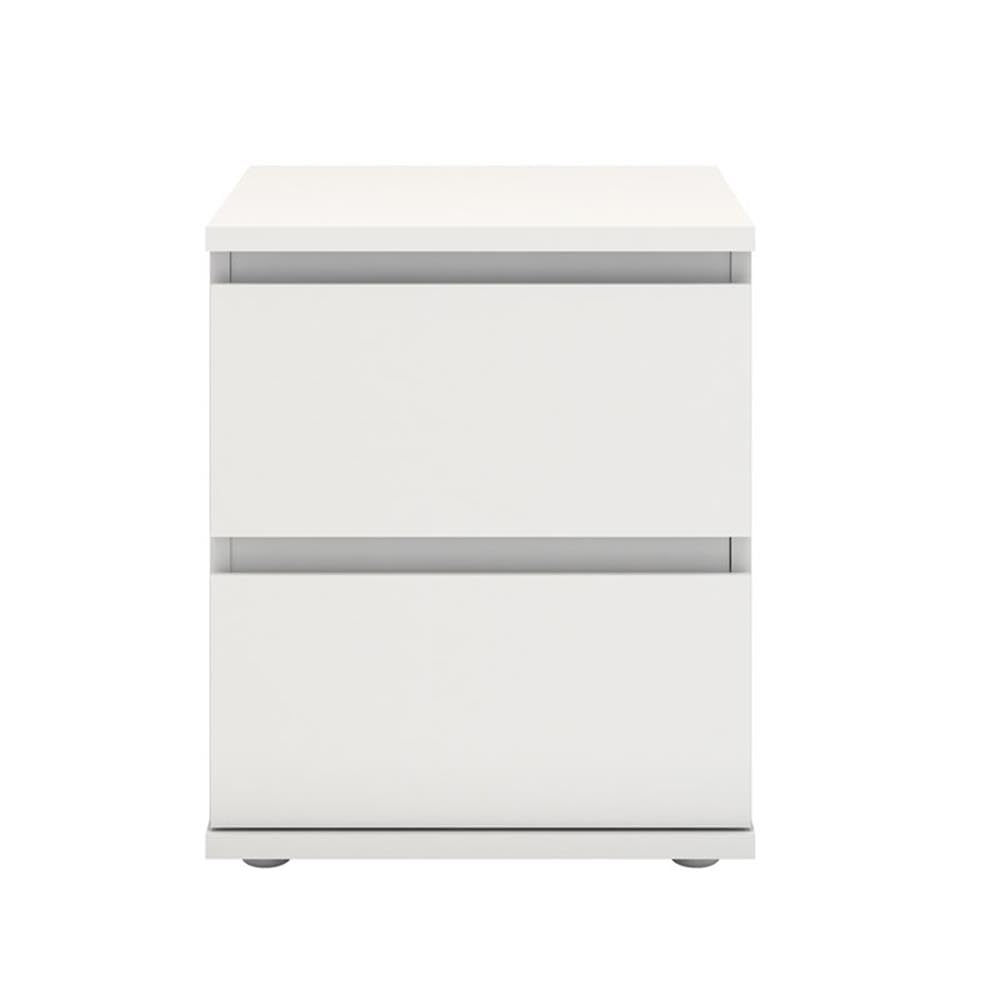 Tvilum 2 Drawer Bedroom Nighstand, White Tvilum