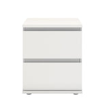Tvilum 2 Drawer Bedroom Nighstand, White Tvilum