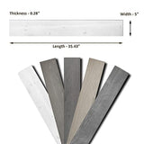 Luxdecor Real Wood Wall Planks for Wall- White Shiplap Boards 5" Peel and Stick Shiplap Boards 10 Pieces Wall Shiplap Planks Board 12.5 Sq Ft Luxdecor