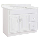 Design House Concord 36 Inch Bathroom Vanity, Ready to Assemble, Solid Wood, White, 587022 Design House