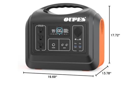 OUPES 1800W Portable Power Station, 1488Wh LiFePO4 Solar Generator w/ 3 AC Outlets (4000W Peak), Emergency Power for Home Backup, Outdoor RV/Van Camping - WoodArtSupply