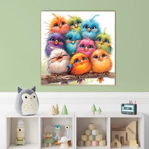 RYMILIE Birds Diamond Art Painting Kits for Adults, Full Drill Diamond Dots Paintings for Beginners, Round 5D Paint with Diamonds Pictures Gem Art Painting Kits DIY Crafts Kits RYMILIE