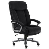 CLATINA Ergonomic Big and Tall Executive Office Chair with Upholstered Swivel 800lbs High Capacity Adjustable Height Thick Padding Headrest and Armrest for Home Office Black CLATINA